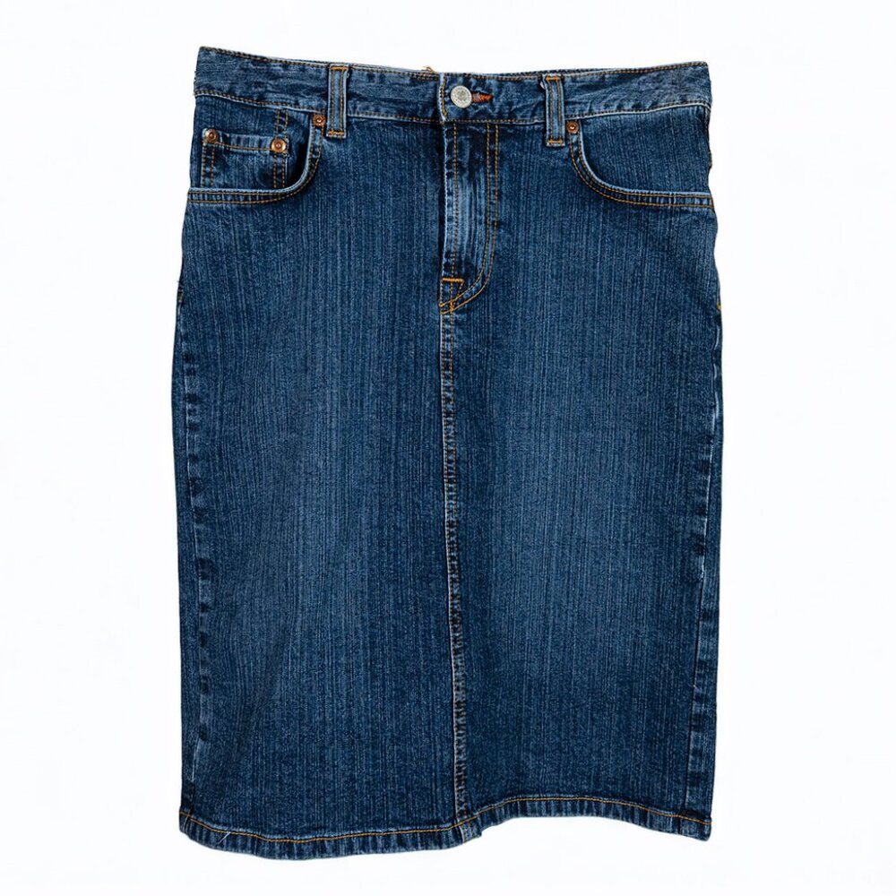 Lucky Brand Dungarees Denim Skirt – Size 4 (27) – Made in USA 🇺🇸